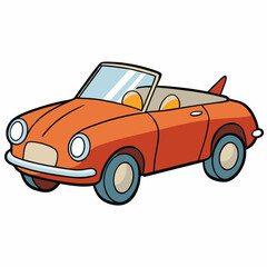 Cabriolet Car Vector Art