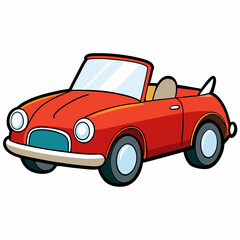 Cabriolet Car Vector Art