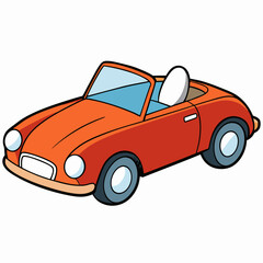 Cabriolet Car Vector Art