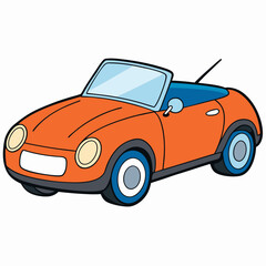 Cabriolet Car Vector Art