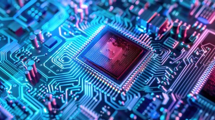 Fototapeta premium Closeup of a Computer Circuit Board