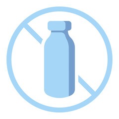 Lactose free label. Diet, drop, fermented milk product, lactase enzyme, intolerance, indigestion, digestive problem disorder, congenital, acquired, intestines, stomach, alternative, crossed out bottle
