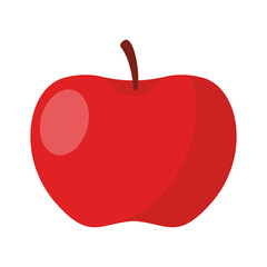 Apple. Healthy food, vegetables, diet, proper nutrition, carbohydrates, lifestyle, healthcare, fitness, weight loss or gain, vitamins, fructose, fruit. Vector Illustration