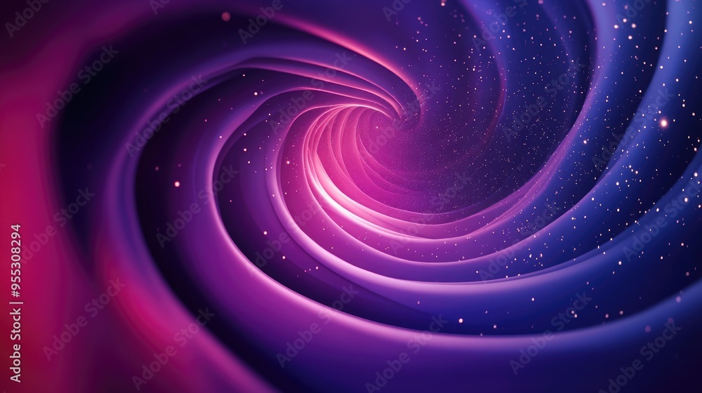 Poster abstract geometric cosmic background with a 3d cartoon rendering of a galaxy pattern suitable for ba