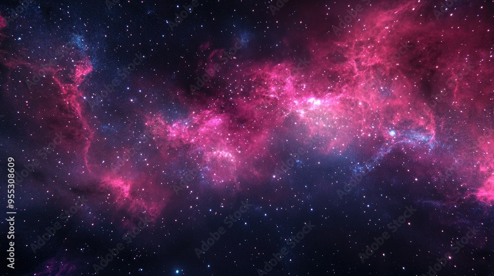 Poster High Definition Star Field Background in 3D Cartoon Rendering