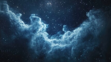 Obraz premium 3D rendering of a cartoon style nebula gas cloud in deep outer space