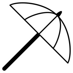 illustration of an umbrella beach