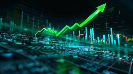 Naklejka premium Abstract blue line graph representing heartbeat, pulse, or financial data, depicting growth and success in business or medical context