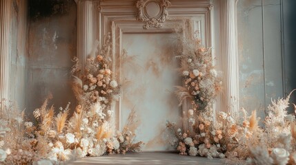 Elegant wedding invitation backdrop
