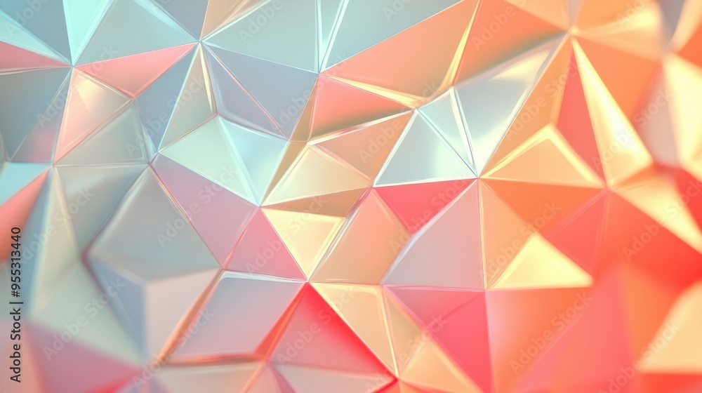 Poster low poly triangle pattern backdrop