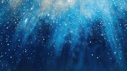 Obraz premium Vibrant blue illustration featuring an abstract shimmering backdrop adorned with stars