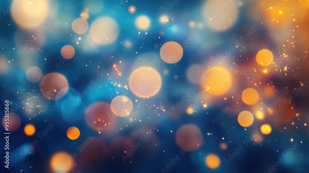 Poster soft bokeh backdrop in abstract style