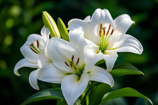 Lilies, white and pure, symbols of innocence are often used in ceremonies to convey sincerity and virtue
