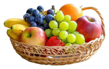 PNG Wooden fruit basket banana apple table.