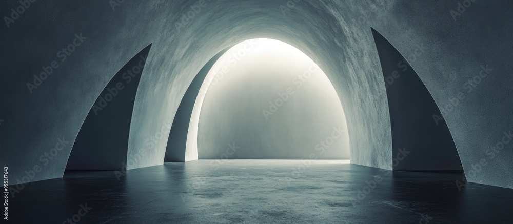 Poster Elegant minimalistic background in 3D illustration and rendering
