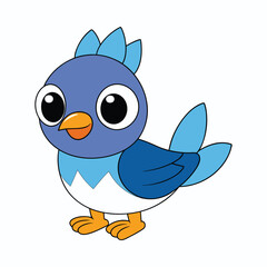 Bird cartoon vector illustration style design
