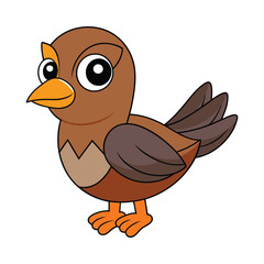 Bird cartoon vector illustration style design