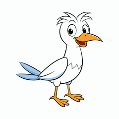 Bird cartoon vector illustration style design