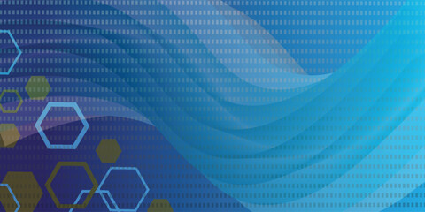 Obraz premium Abstract background modern blue futuristic graphic. Light blue decoration with gold stripes. Vector abstract background texture design, bright poster, banner yellow and blue background