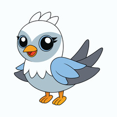 Bird cartoon vector illustration style design
