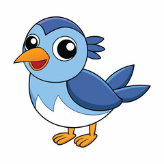 Bird cartoon vector illustration style design