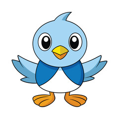 Bird cartoon vector illustration style design