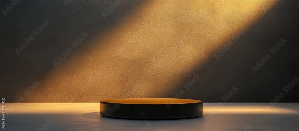 Aufkleber abstract minimalistic background with a pedestal 3d illustration and rendering