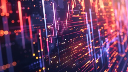 Futuristic AI Interface Displaying Real-Time Data Analysis