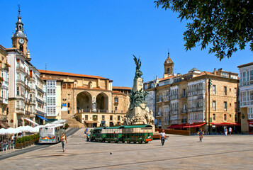 Charming Historic Streets and Colorful Architecture of Vitoria, Spain