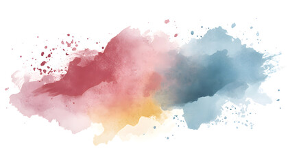Obraz premium Soft watercolor splashes or strokes in muted tones, offering an artistic yet understated look