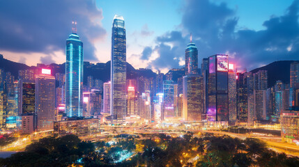 Obraz premium 5G-enhanced public spaces smart city