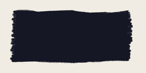 Rectangle shape with rough torn edges. Grunge style black square frame with ripped border. Black vector collage paint stain silhouette on light background. illustration for sticker, collage, banner