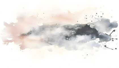 Soft watercolor splashes or strokes in muted tones, offering an artistic yet understated look