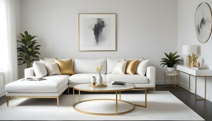 Photo interior modern design room 3d illustration