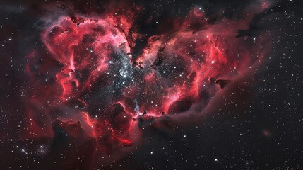 Heartshaped nebula in the depths of space