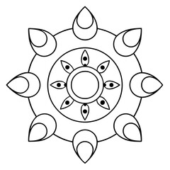 Moon Phase Mandalas Artistic Vector Illustration of Lunar Cycles