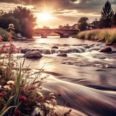 Sunrise over the river.