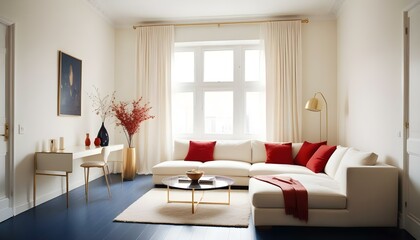 Fototapeta premium Photo interior modern design room 3d illustration