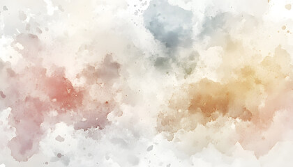Obraz premium Soft watercolor splashes or strokes in muted tones, offering an artistic yet understated look