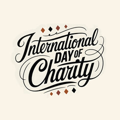 Set of International Day of Charity vector icons including a badge, logo, EPS symbol, and heart elements, perfect for nonprofit event branding, awareness campaigns, and social media promotion.