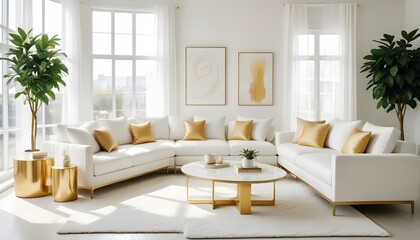 Photo interior modern design room 3d illustration