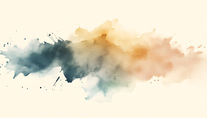 Obraz premium Soft watercolor splashes or strokes in muted tones, offering an artistic yet understated look