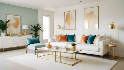 Photo interior modern design room 3d illustration