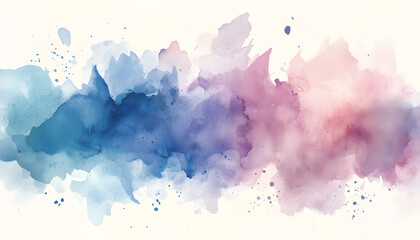 Obraz premium Soft watercolor splashes or strokes in muted tones, offering an artistic yet understated look