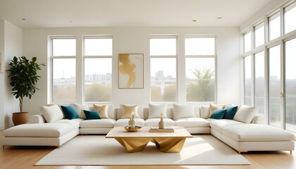 Fototapeta premium Photo interior modern design room 3d illustration