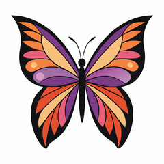 A beautiful monarch butterfly isolated on white background. Generative Ai