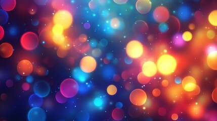 Abstract circular holiday lights with blurred bokeh background.