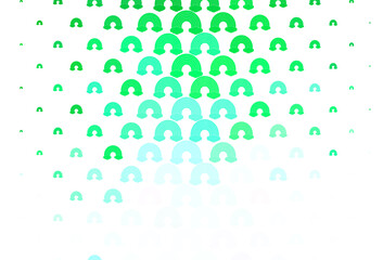 Light Green, Yellow vector template with rainbow signs.