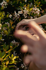 Portrait of a girl with a flower