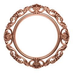 rosegold circle frame transparent background 